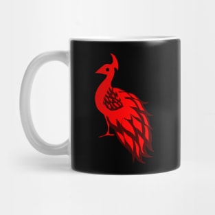 black phoenix peacock rising ecopop Mug